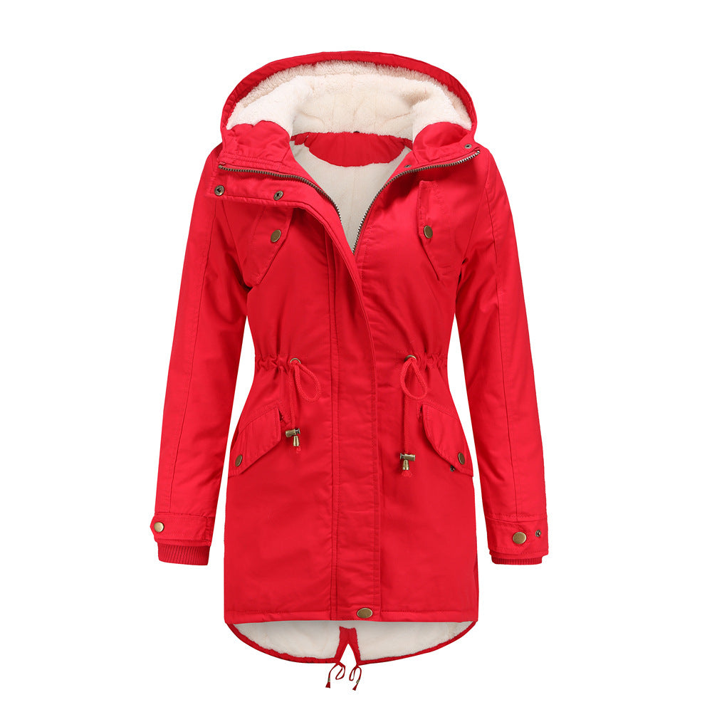 Casual Drawstring Hooded Jacket