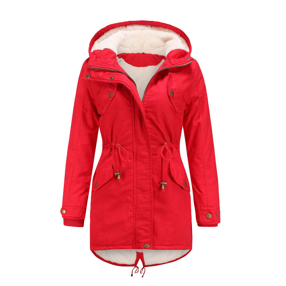 Casual Drawstring Hooded Jacket