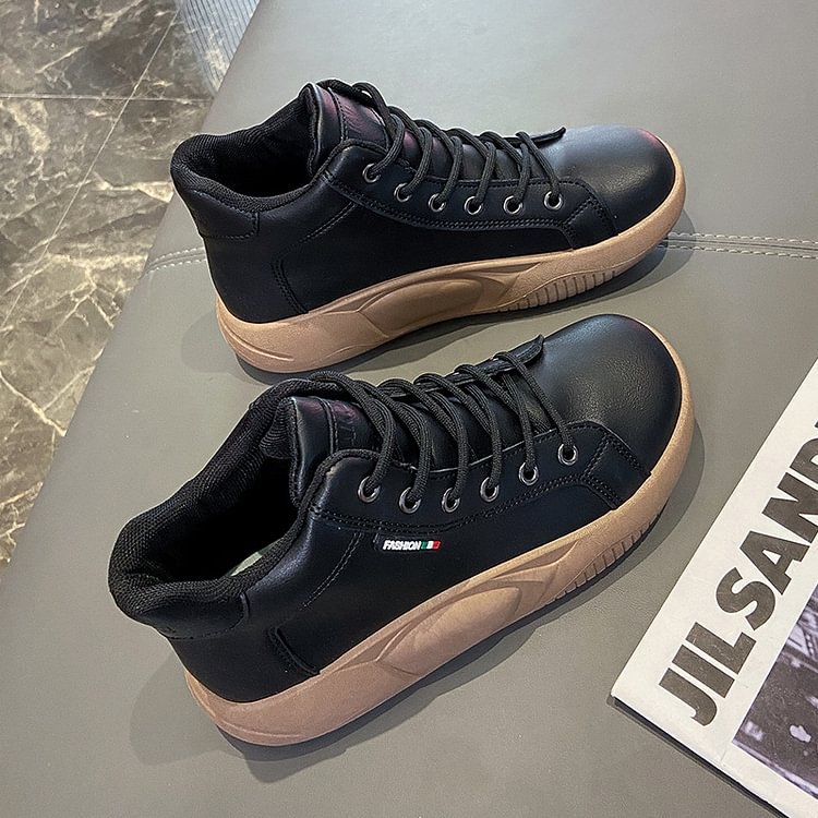 Non Slip Platform Wedge Sneakers Slip on Ankle Boots