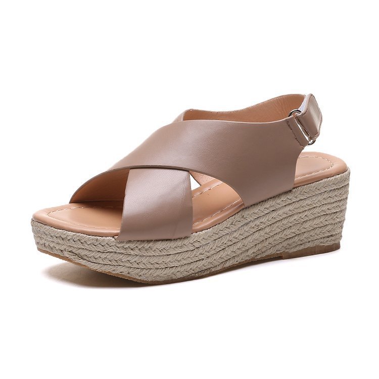 Women's Annadel Eirwyn Straw Wedge Sandal Platform Sandals