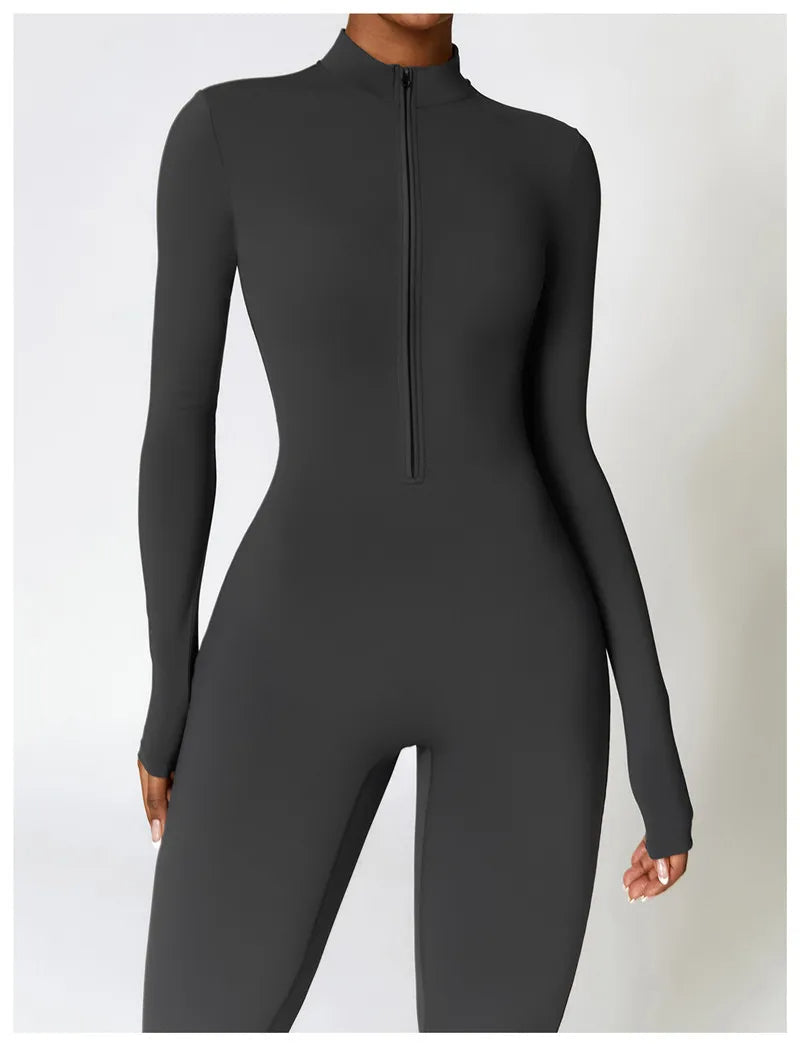 Sports Jumpsuit With Zipper