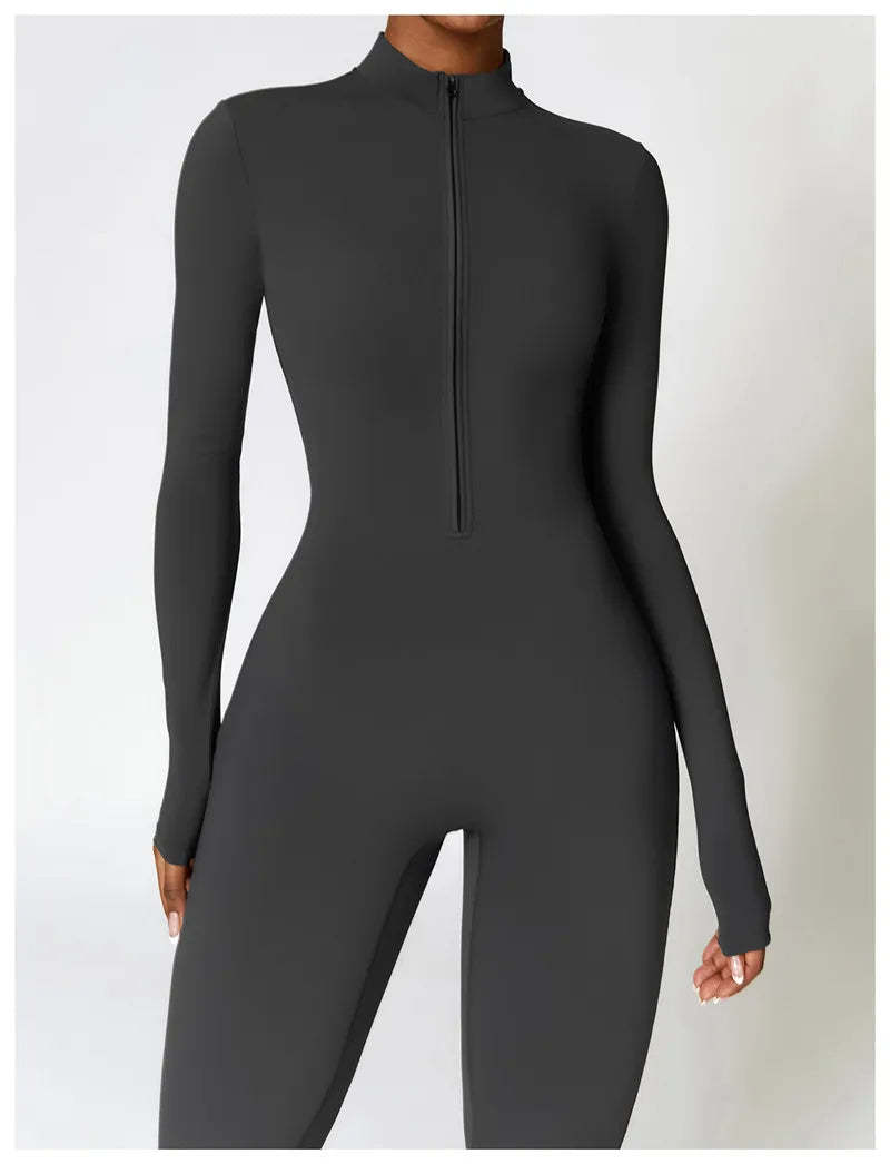 Sports Jumpsuit With Zipper