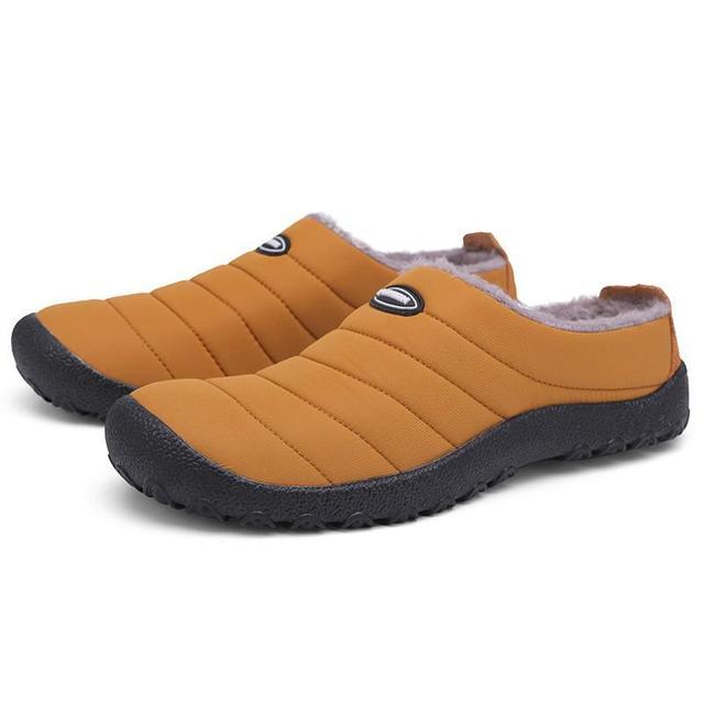 Fur Slippers For Men Waterproof Indoor And Outdoor Winter Slides