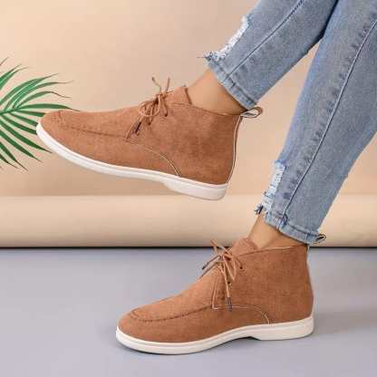 Casual Suede Lace-up Flat Desert Boots