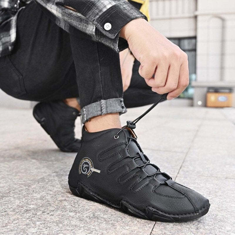 Men Orthopedic Shoes Retro Warm Ankle Boots