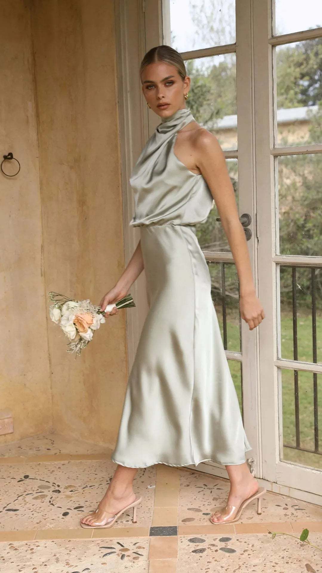 One-shoulder formal dress