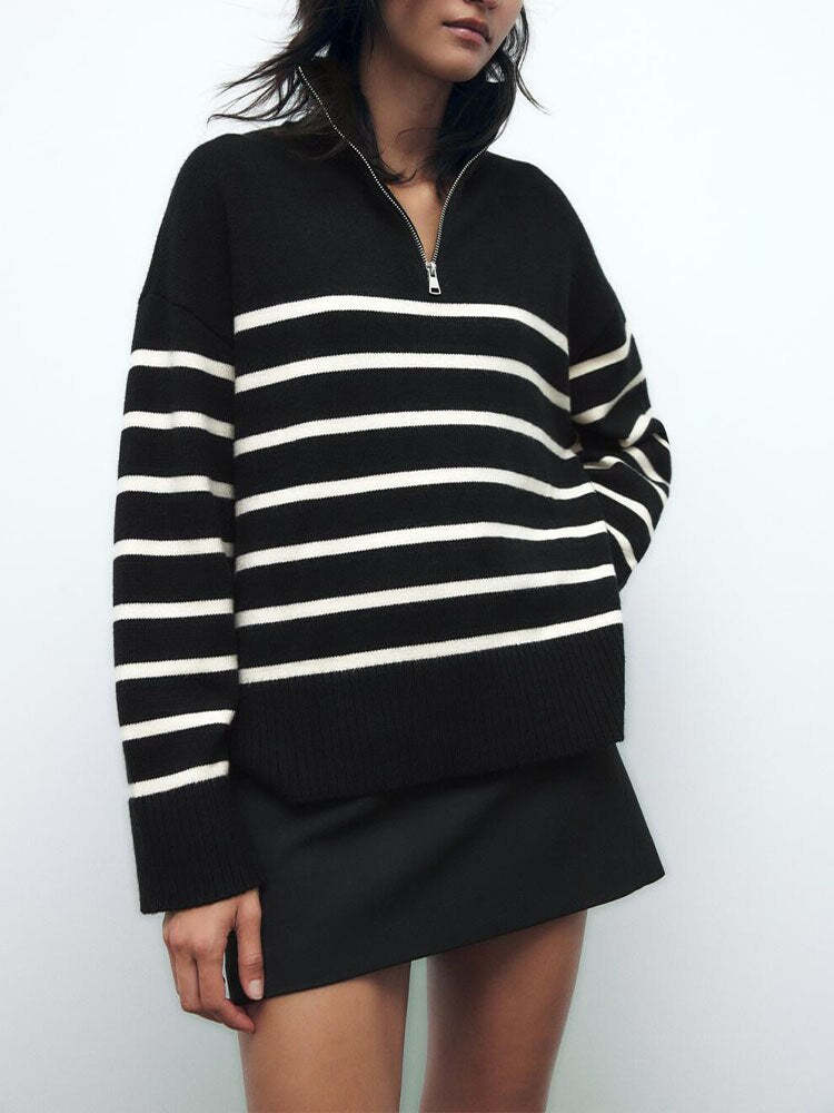 Striped Zip Jumper