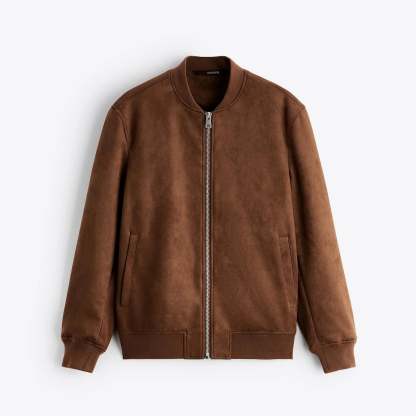  Men's Classic Zip-Up Bomber Jacket