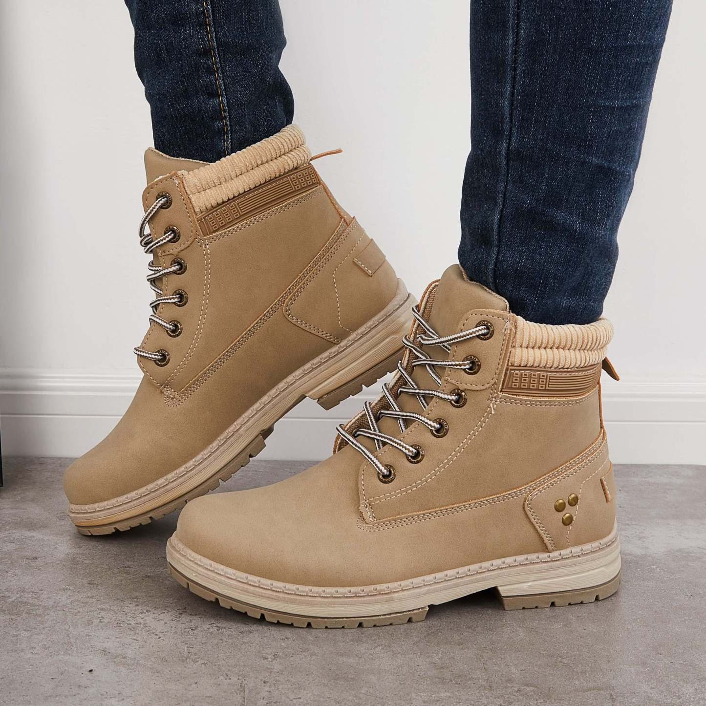 Classic Non Slip Ankle Work Boots Waterproof Hiking Combat Boots
