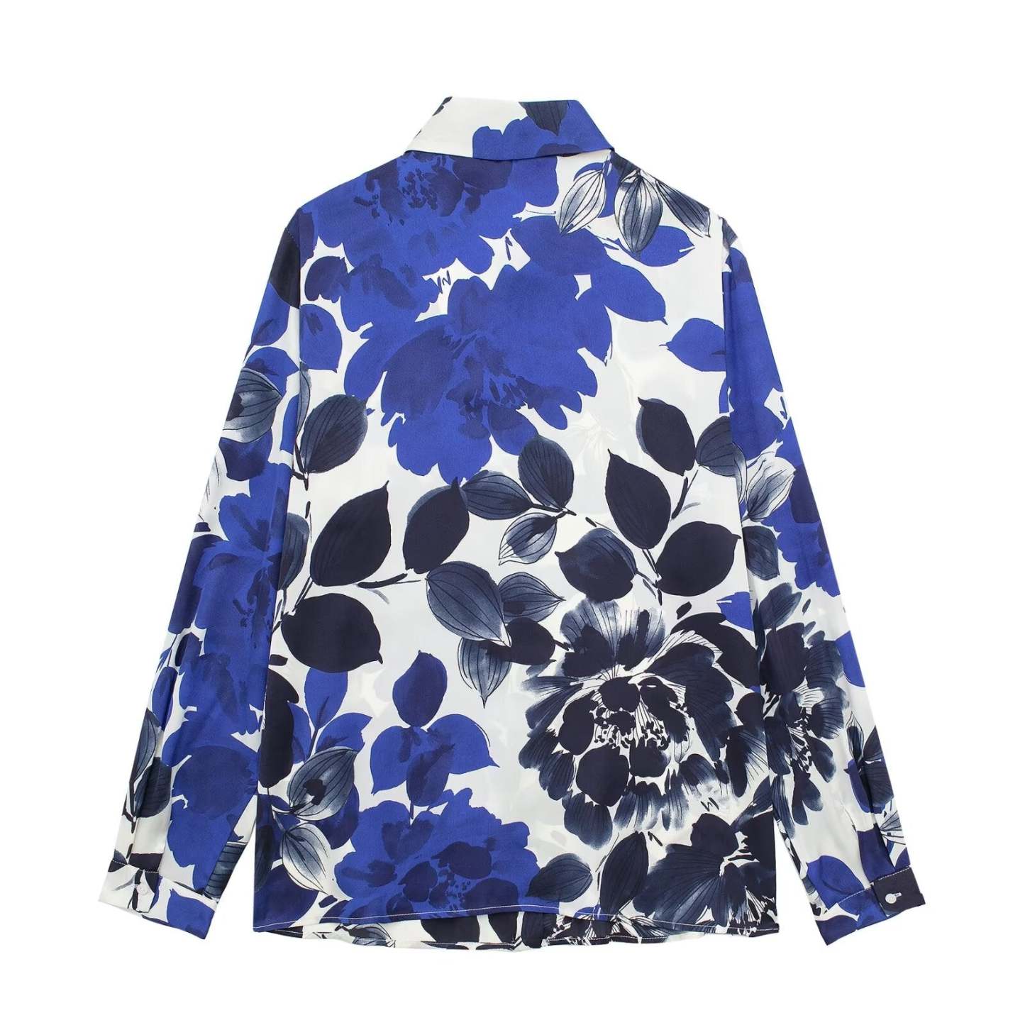 Floral Silk-Like Blouse