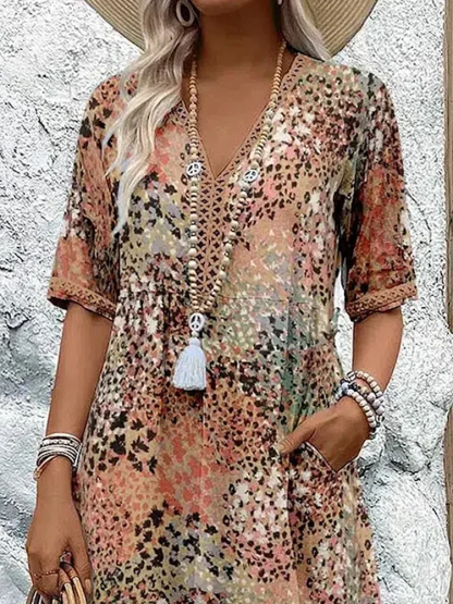 Elegant Floral Midi Dress