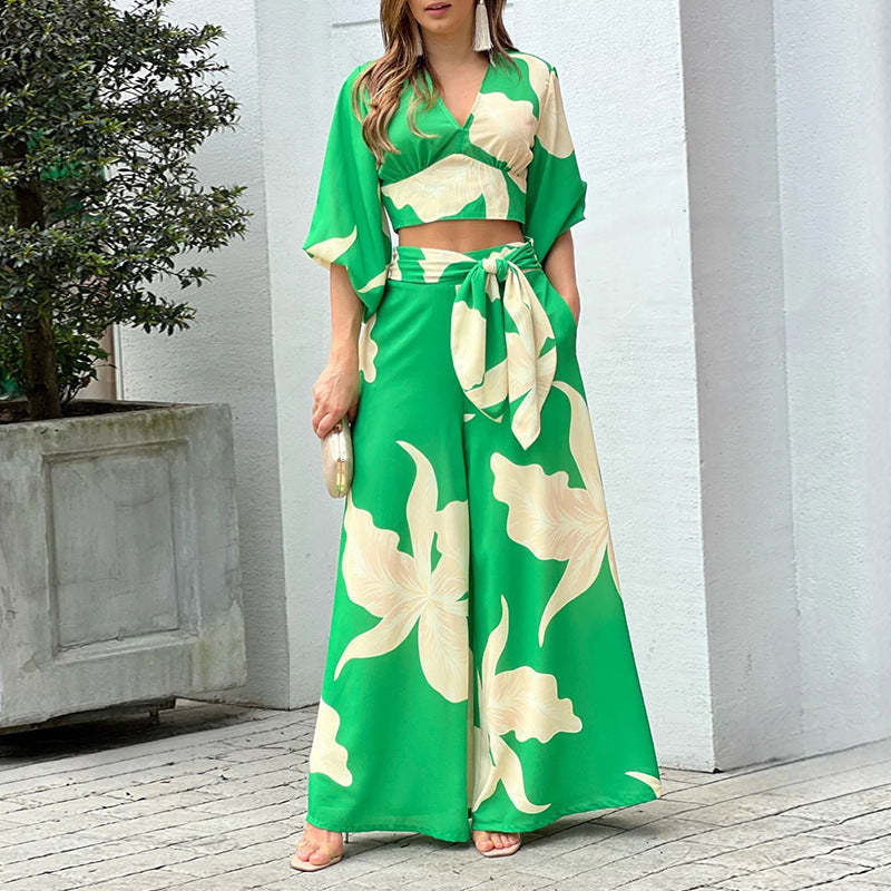 Two-piece Floral Set
