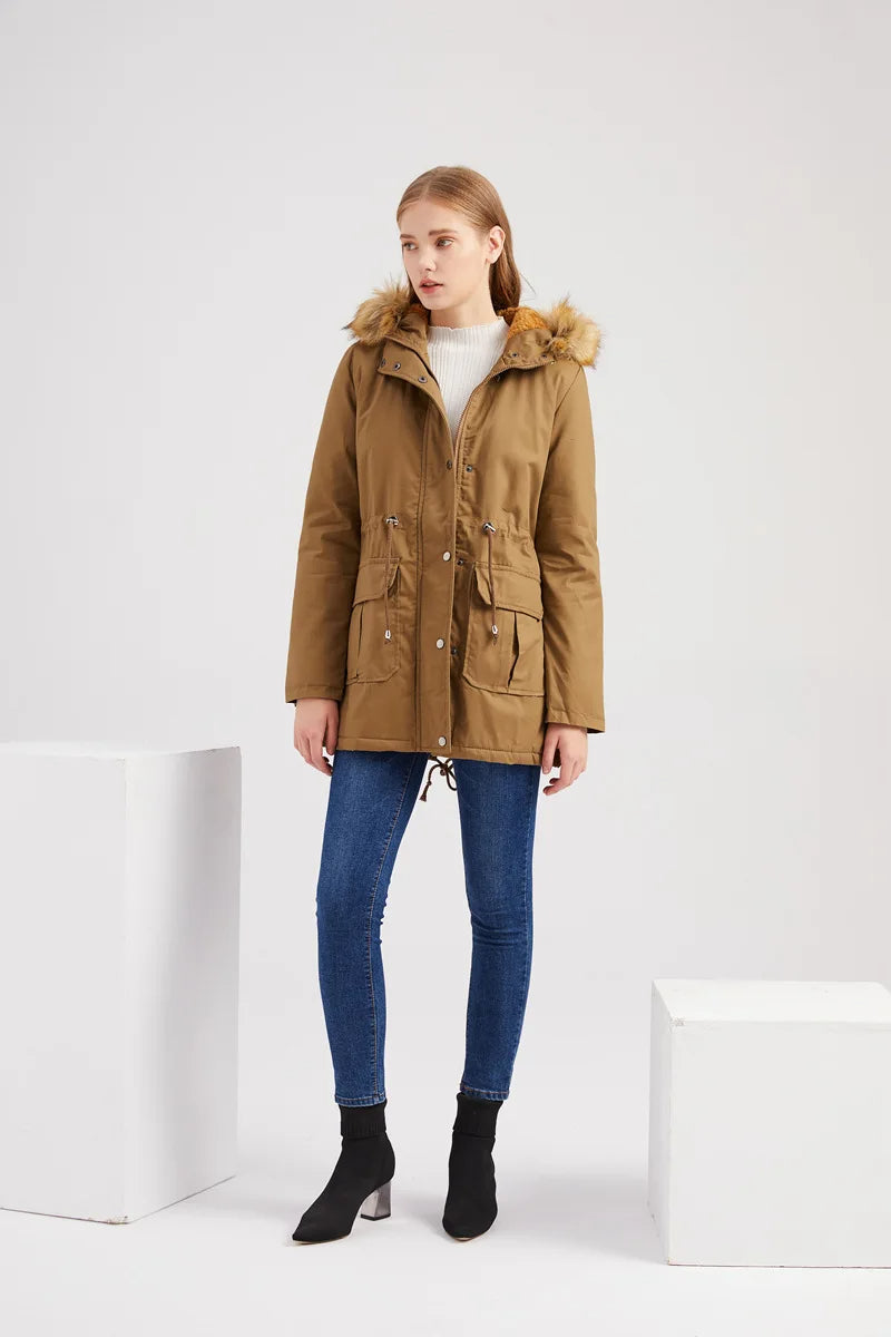 Faux Fur Hooded Winter Parka