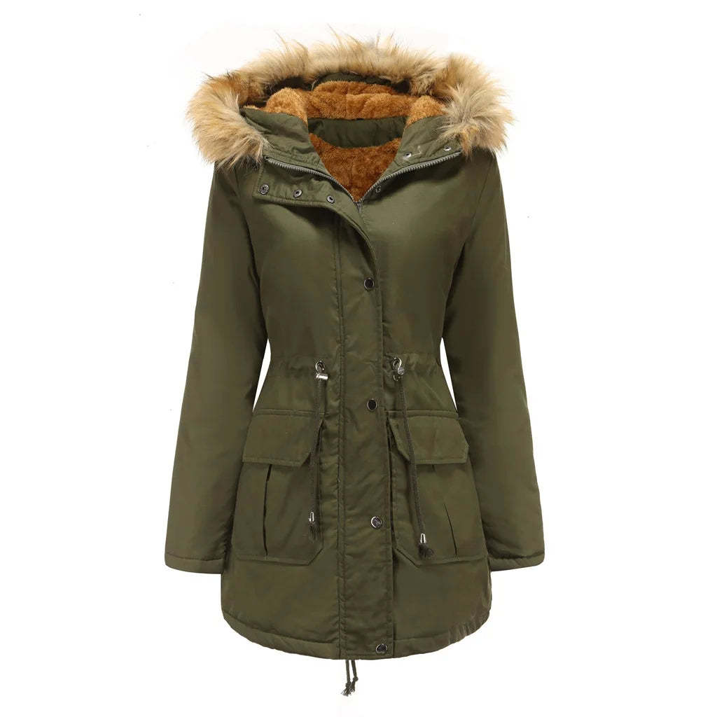 Faux Fur Hooded Winter Parka