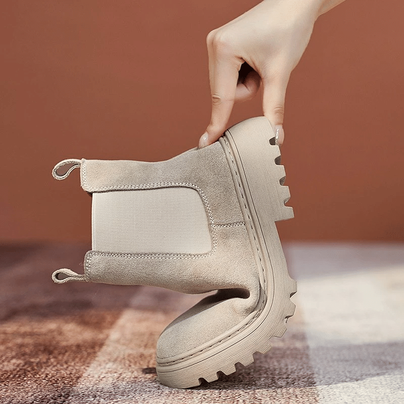 Orthopedic Ankle Boots Chunky Sole