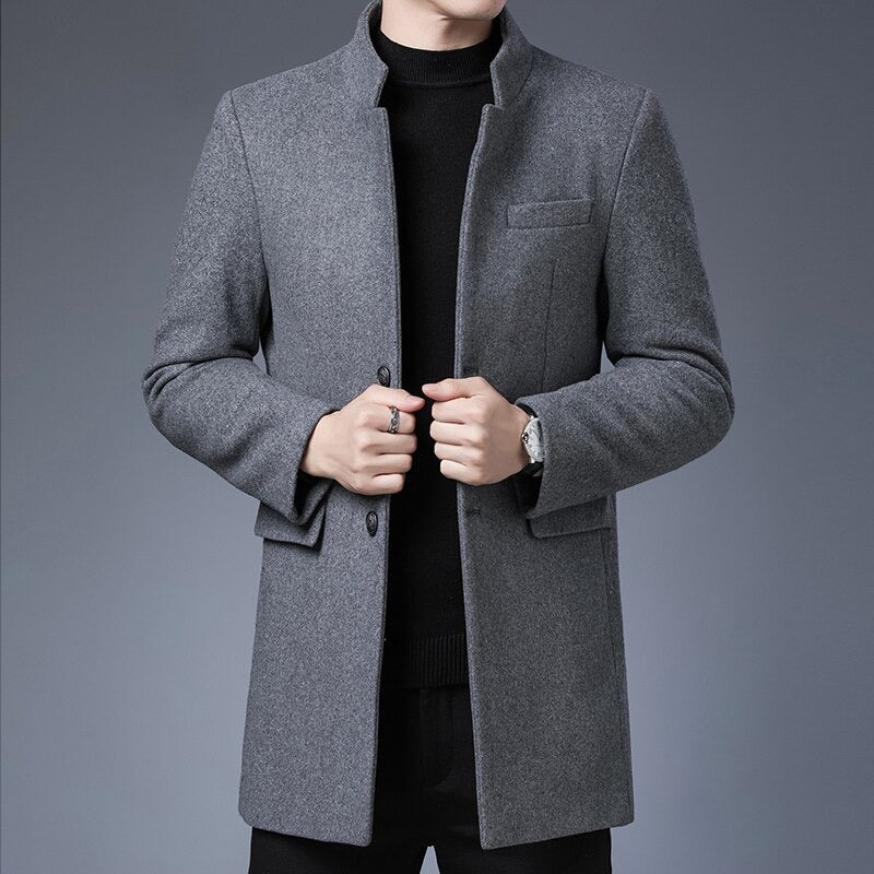 Effen Wool Trench Coat Windproof