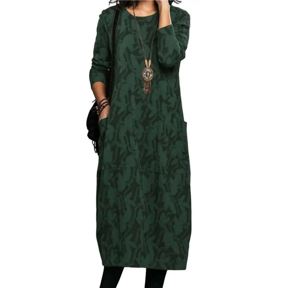 Patterned Midi Dress