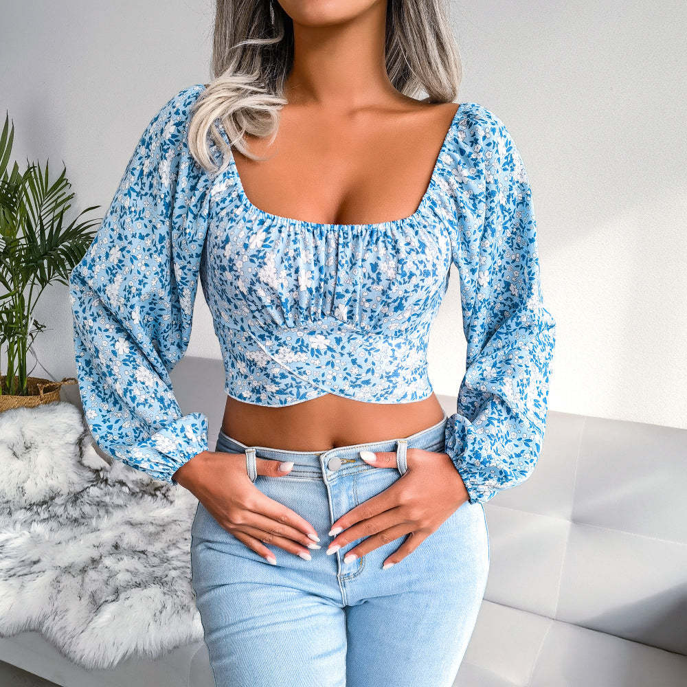 Milkmaiden Top With Floral Print