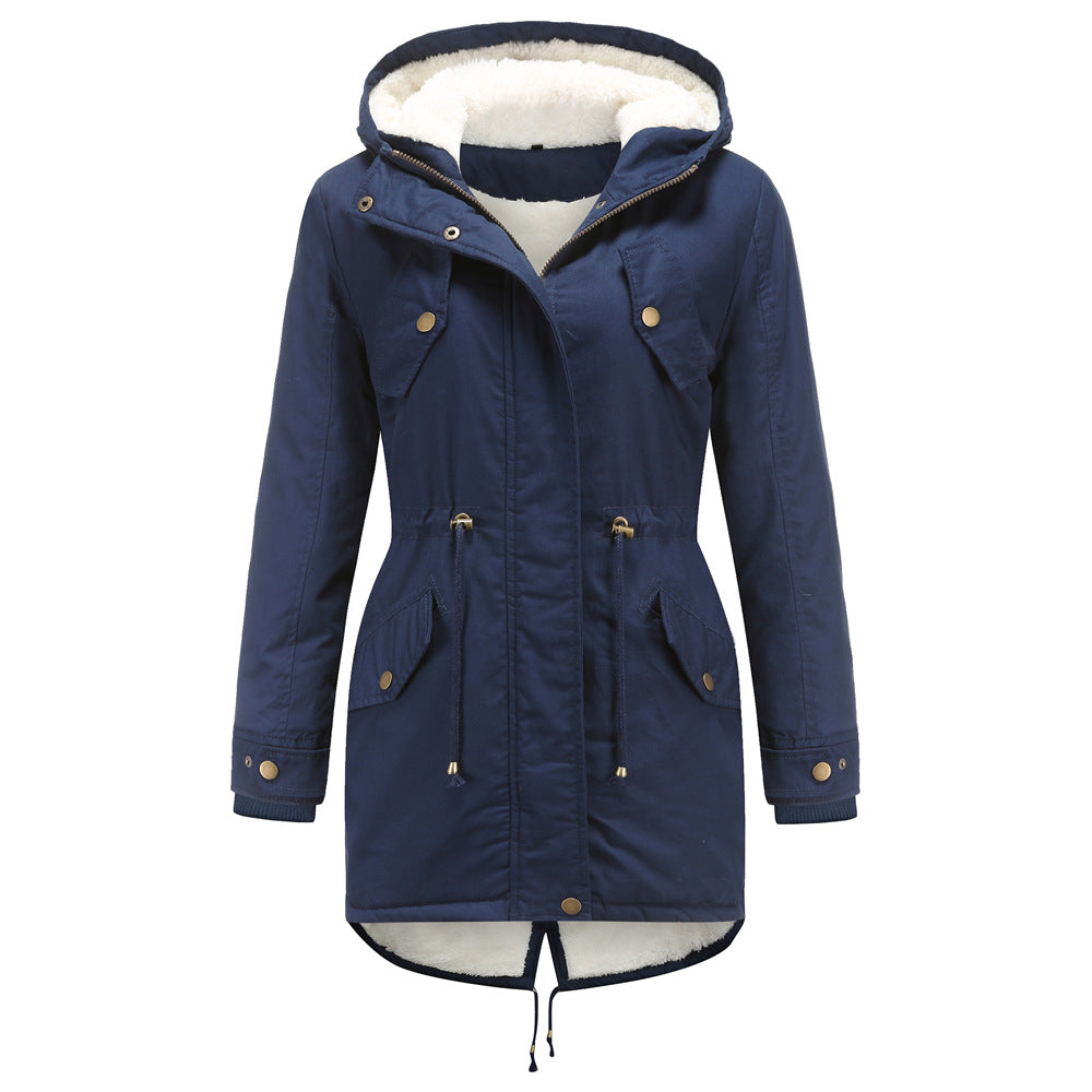 Casual Drawstring Hooded Jacket