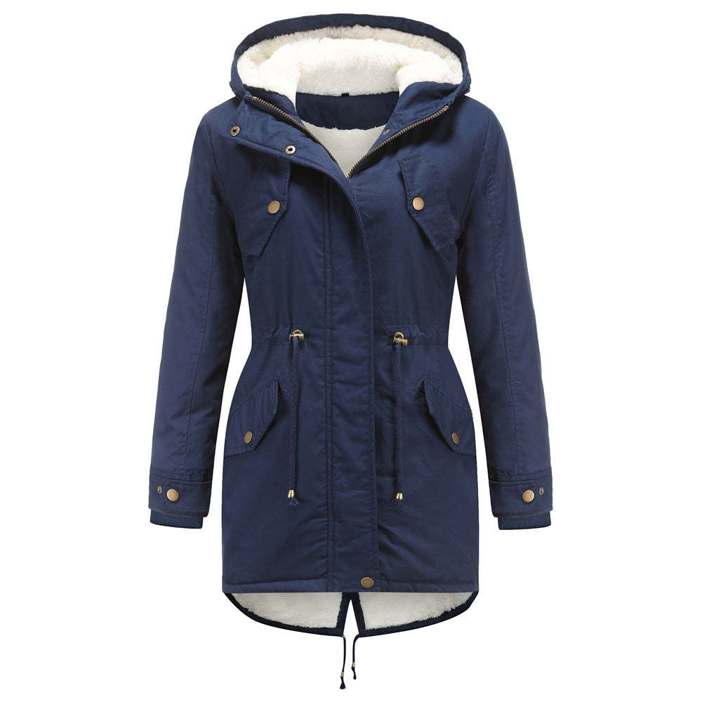 Casual Drawstring Hooded Jacket