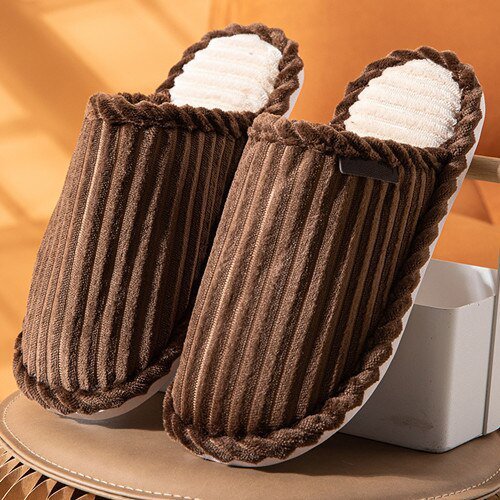Men Comfy Warm Slippers Smooth Yarn Home Slides