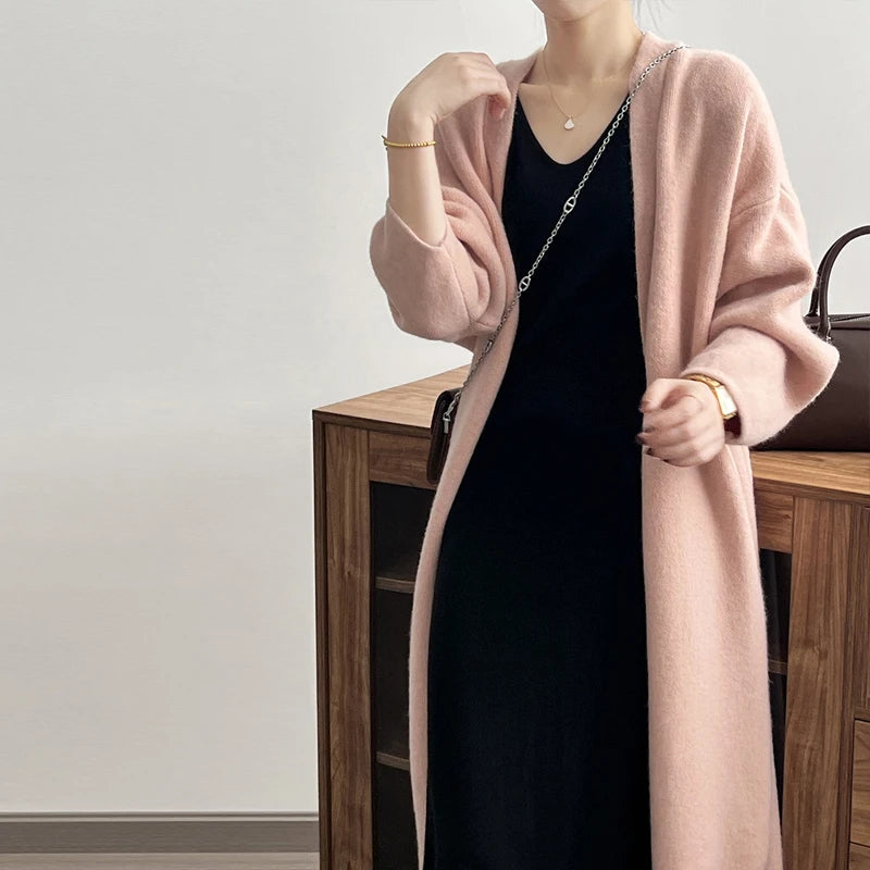 Elegance Solid Longline Cardie