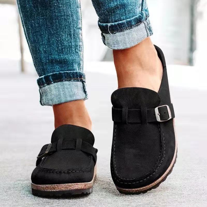 Women's Flat Heel Platform Orthopedic Loafers Cloth Clean Surface