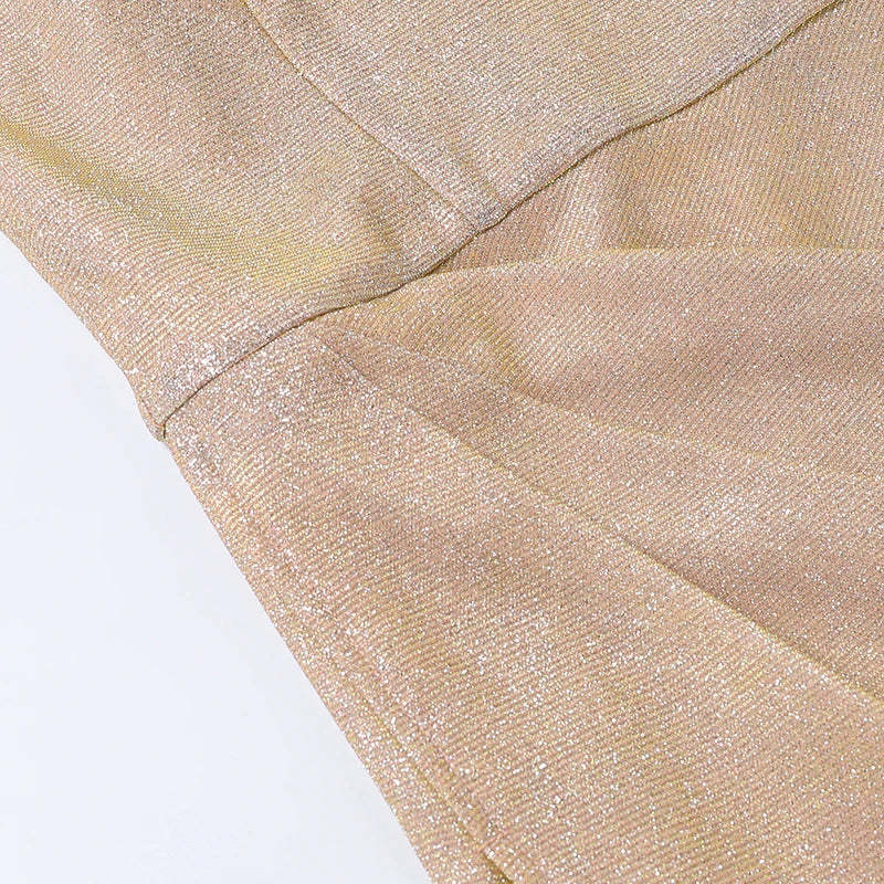 Elegant V-Neck Sequin Dress