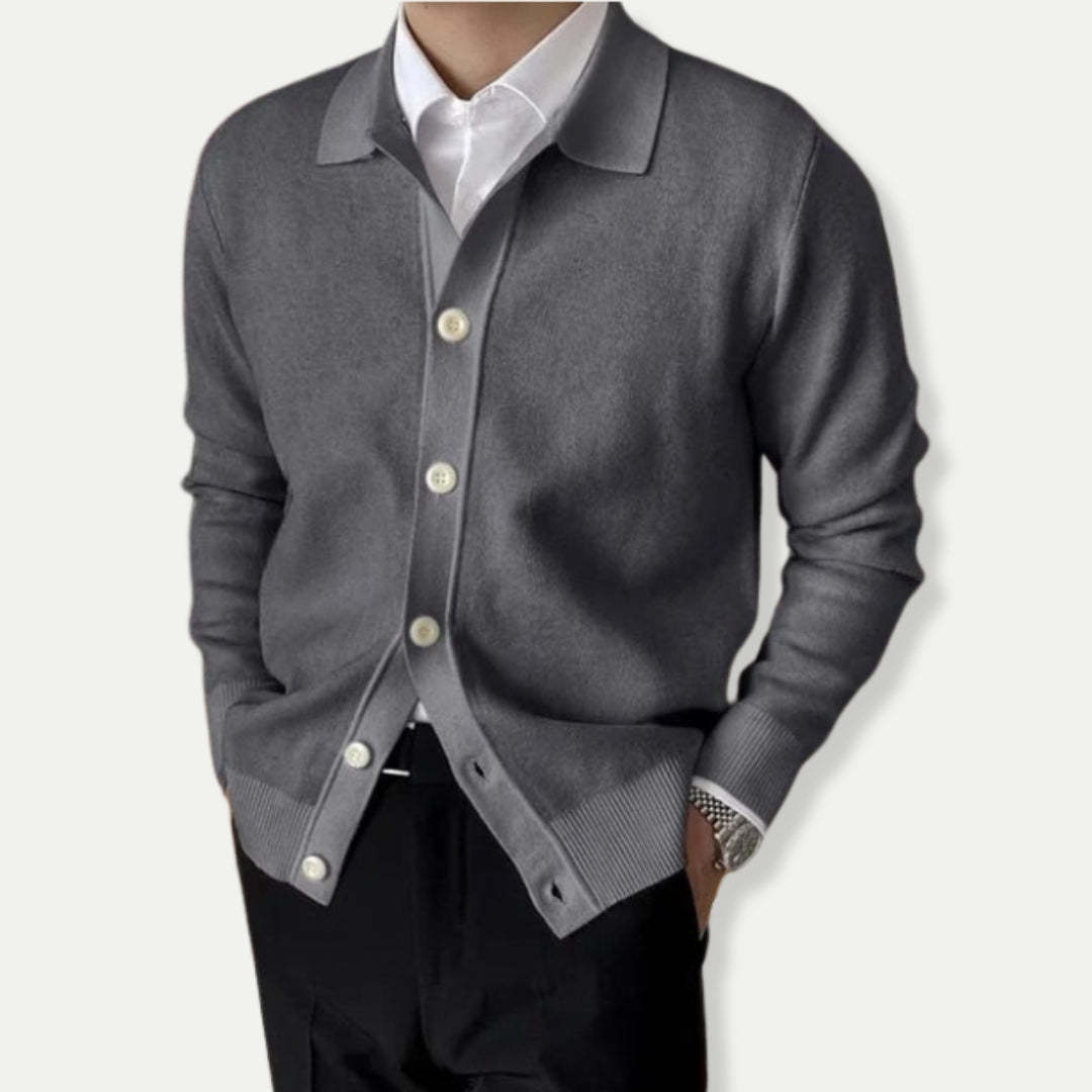 Elegant Classic Wool-Blend Cardigan