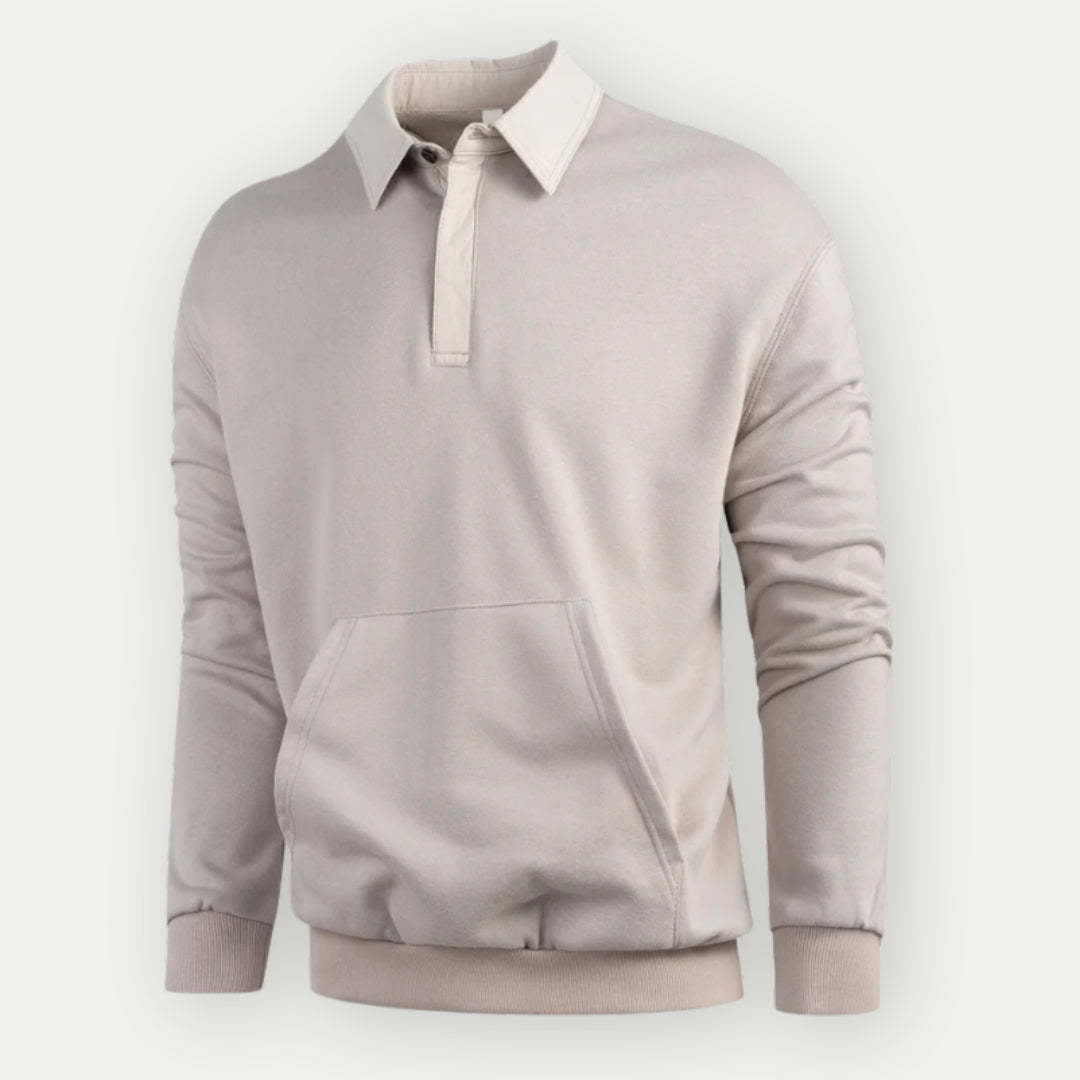 Classic Collared Pullover Sweatshirt