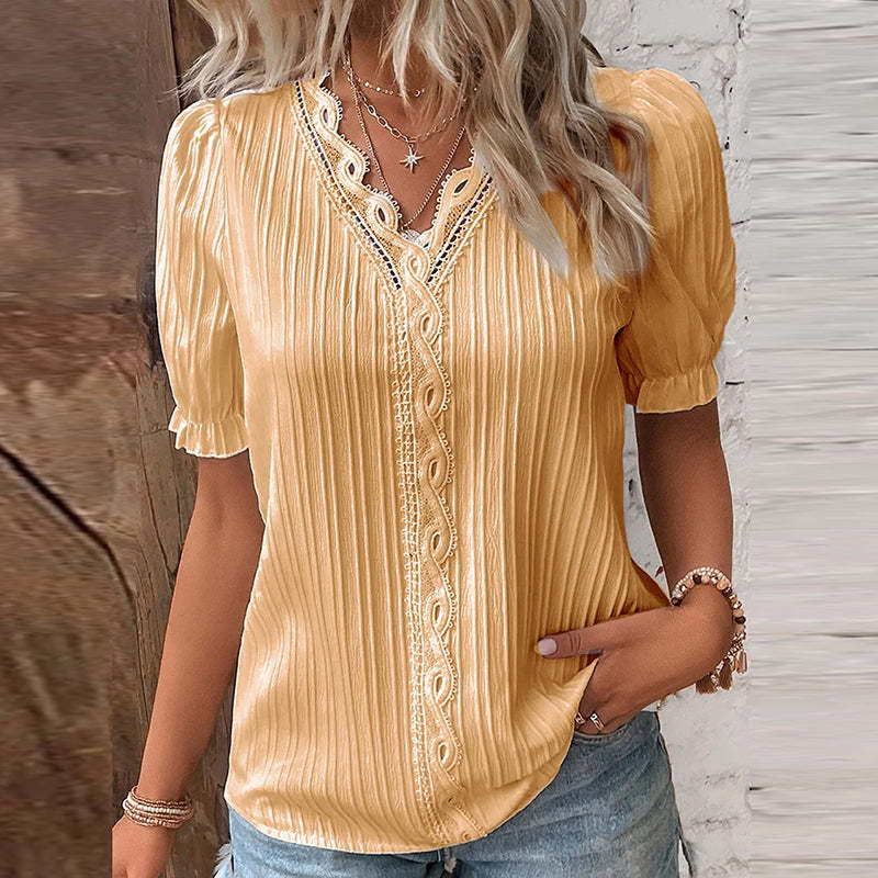 Women's Blouse With Puffed Sleeves