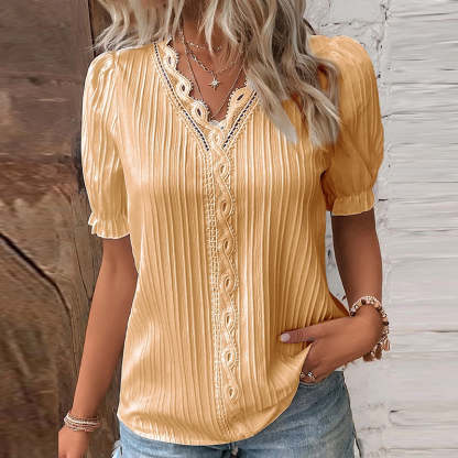 Women's Blouse With Puffed Sleeves