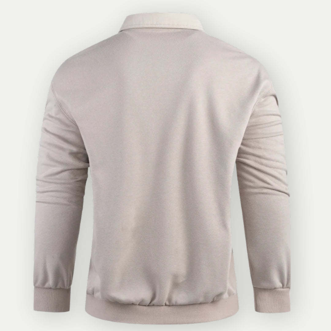 Classic Collared Pullover Sweatshirt