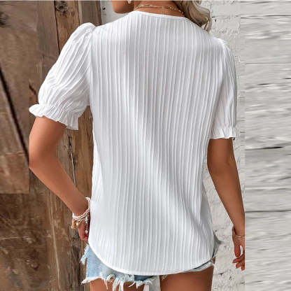 Women's Blouse With Puffed Sleeves