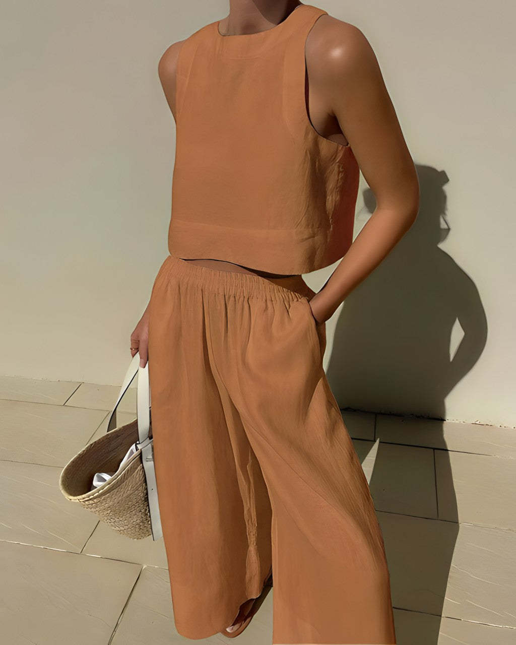 SASummer Linen Two Piece Set