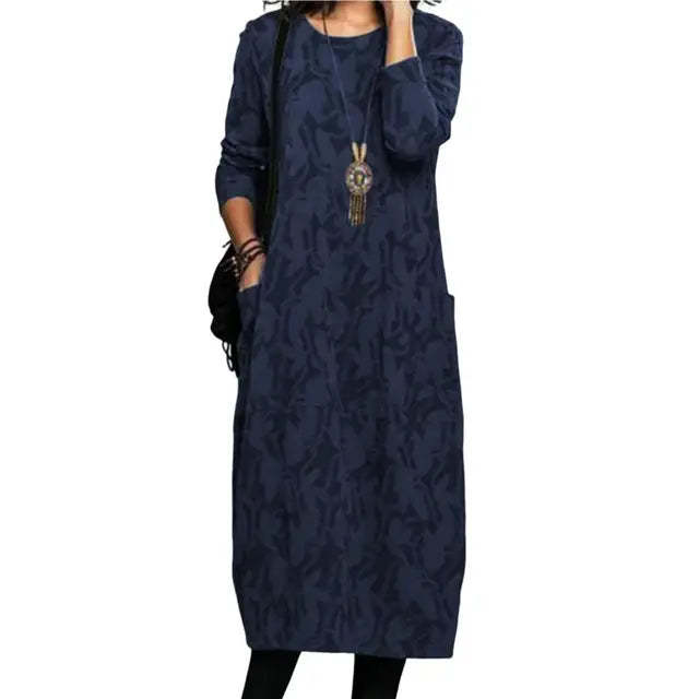 Patterned Midi Dress
