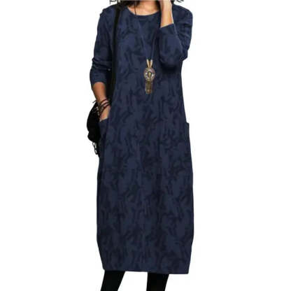 Patterned Midi Dress