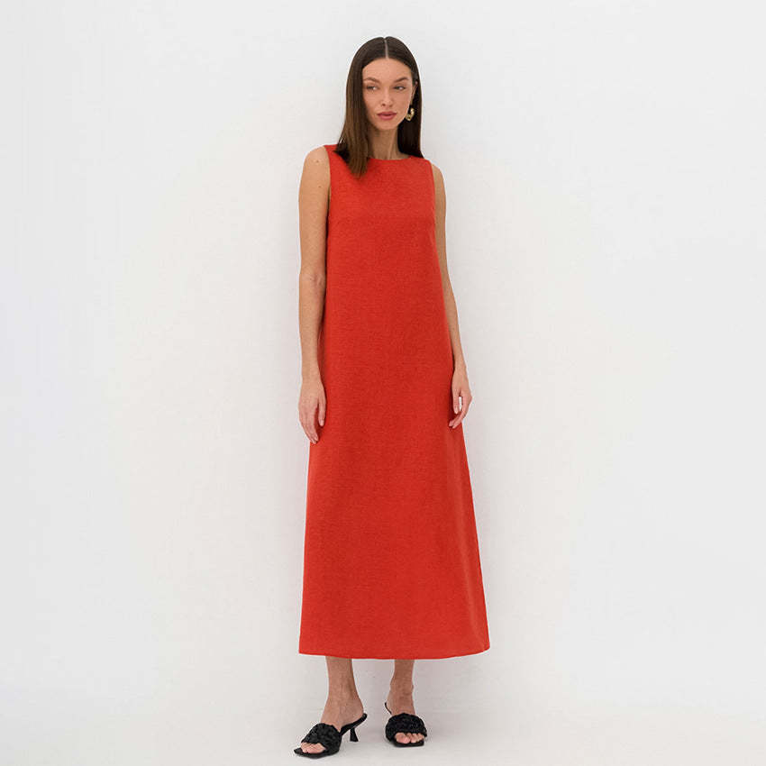 French Style Long A-line dress