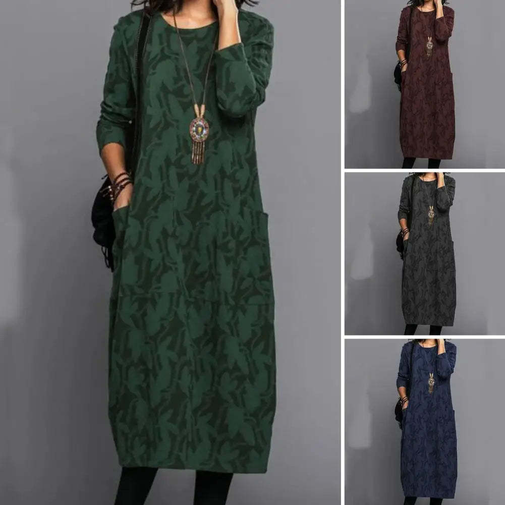 Patterned Midi Dress