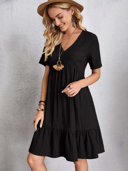 V-neck midi dress