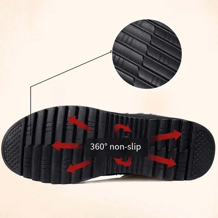 Orthopedic Women Arch Support Leather Metal Buckle Velvet Boots