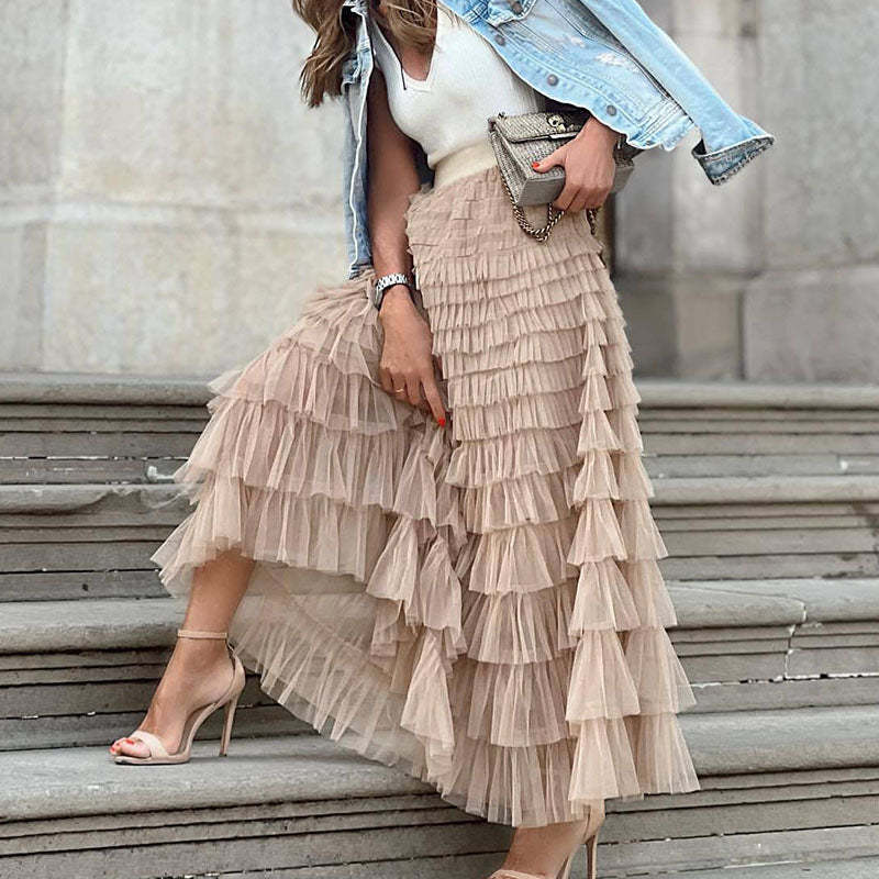 Maxi tulle skirt