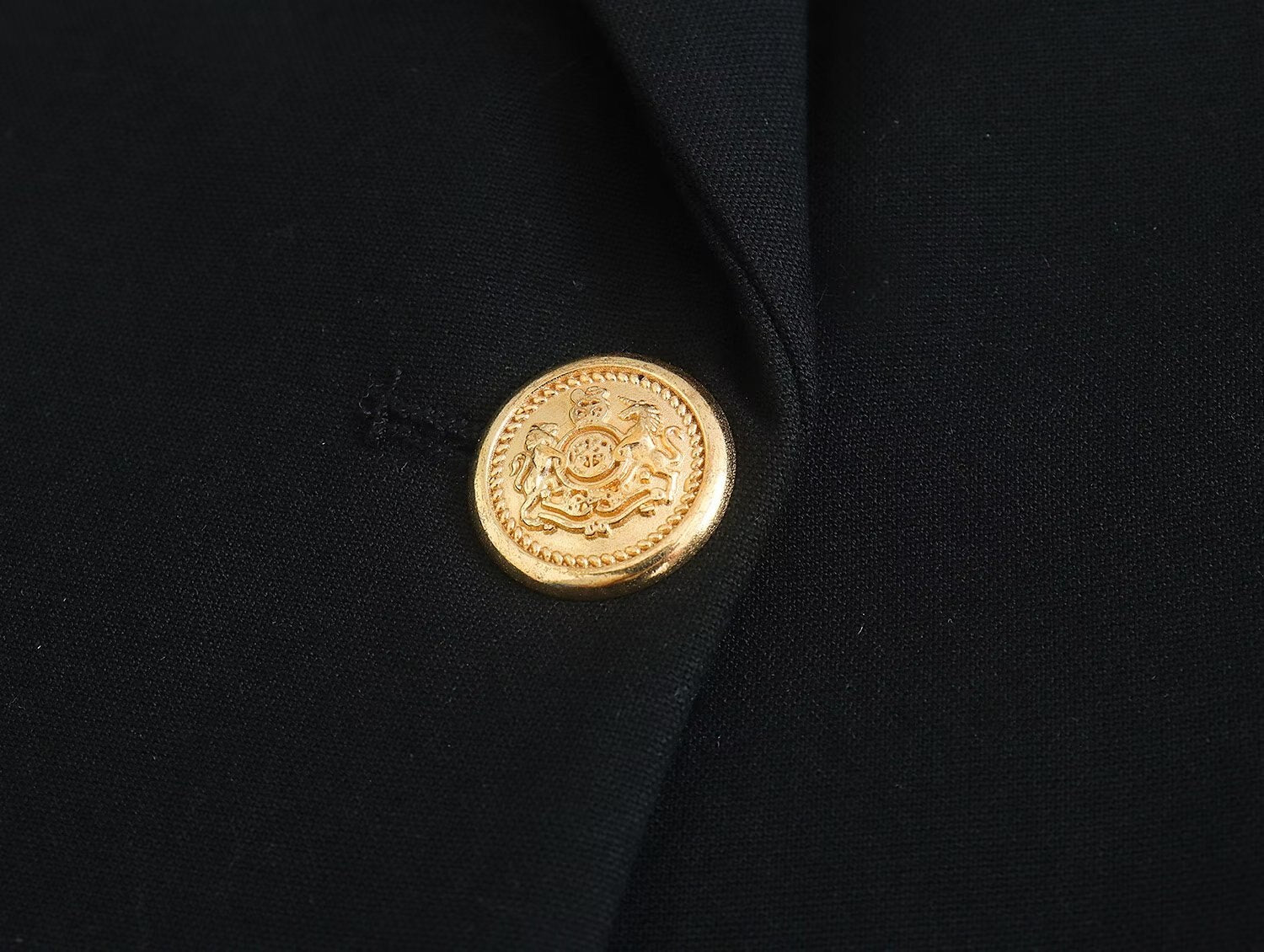 Long Ladies Blazer With Gold Button
