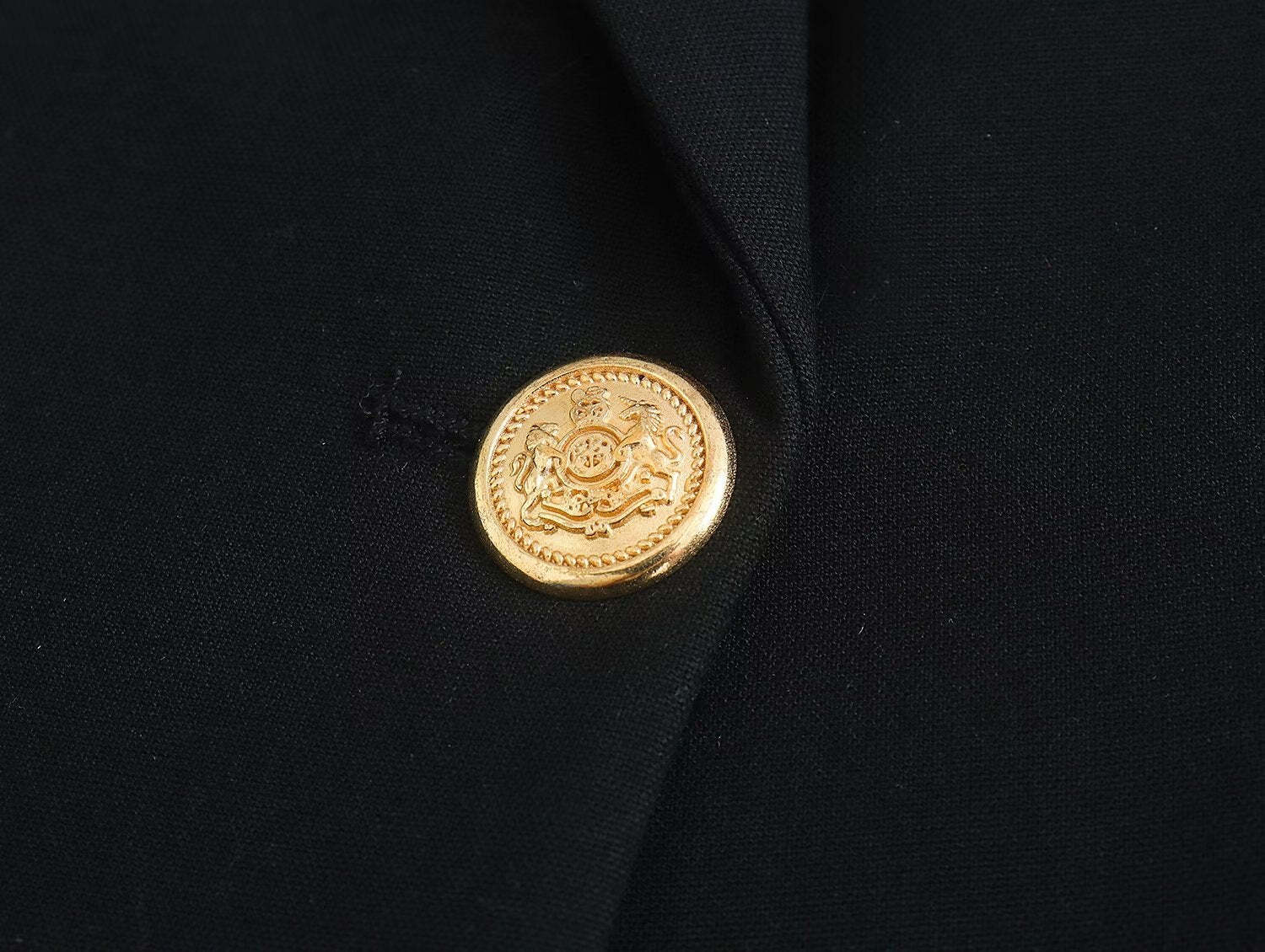 Long Ladies Blazer With Gold Button