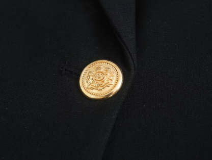Long Ladies Blazer With Gold Button