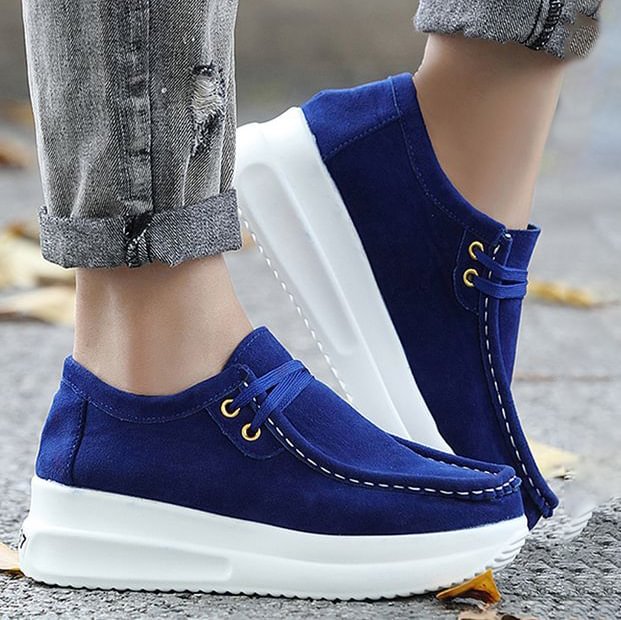 Women’s Fashionable And Comfortable Lace-Up Platform Casual Shoes