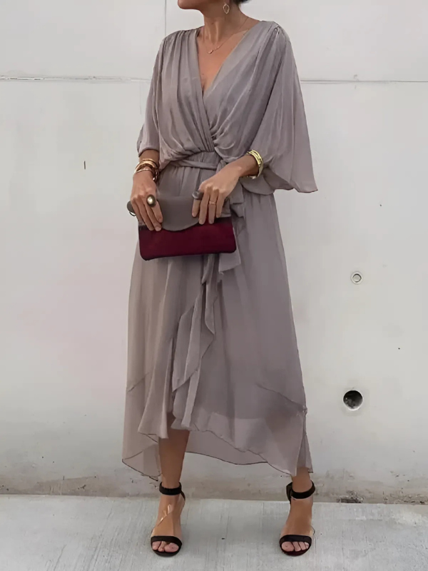 Timeless Wrap Midi Dress