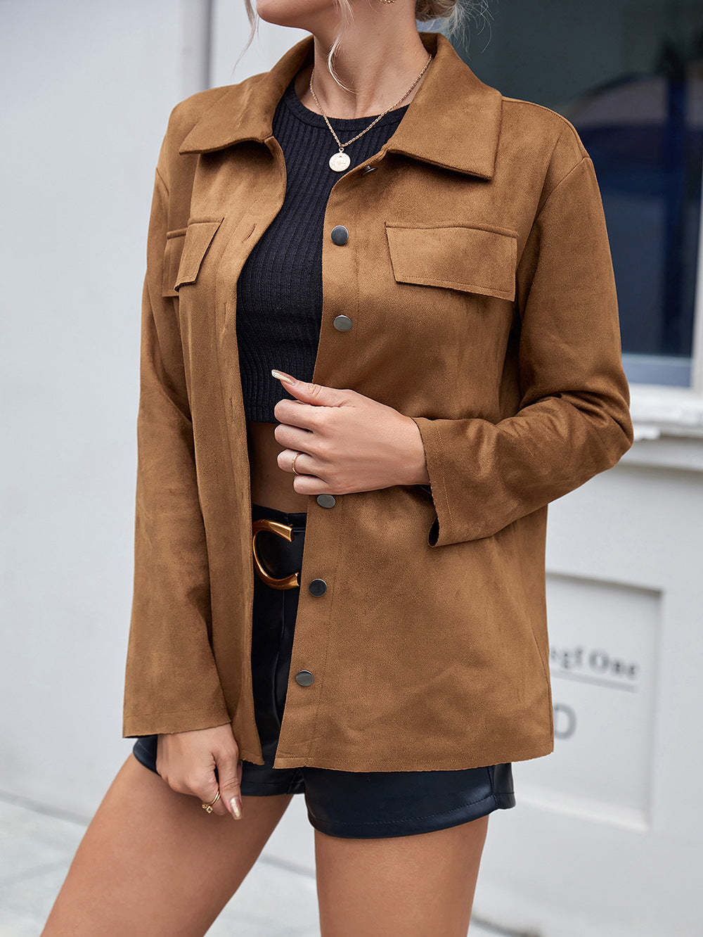Urban Elegance Vegan Suede Jacket
