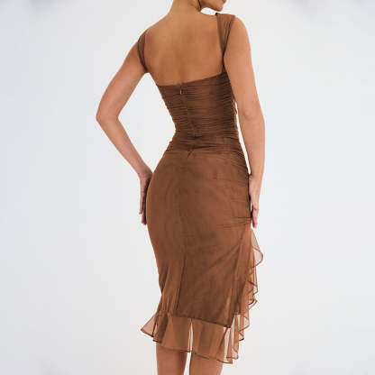 Ruffle Hem Cocktail Dress