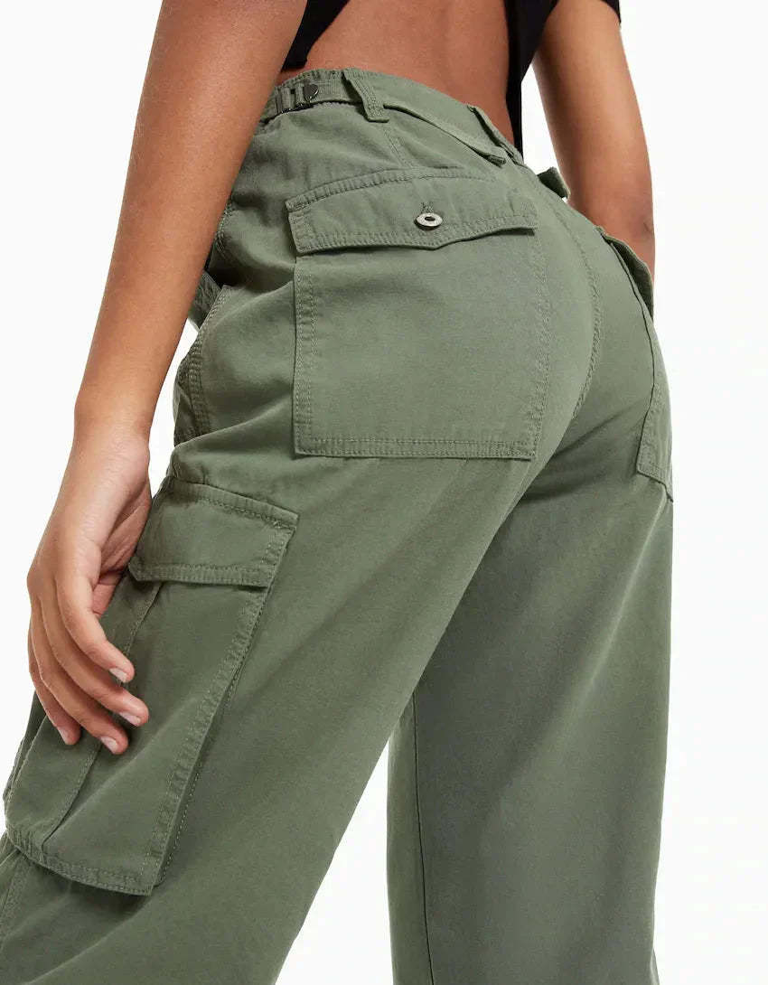 Adjustable Waist Cargo Pants
